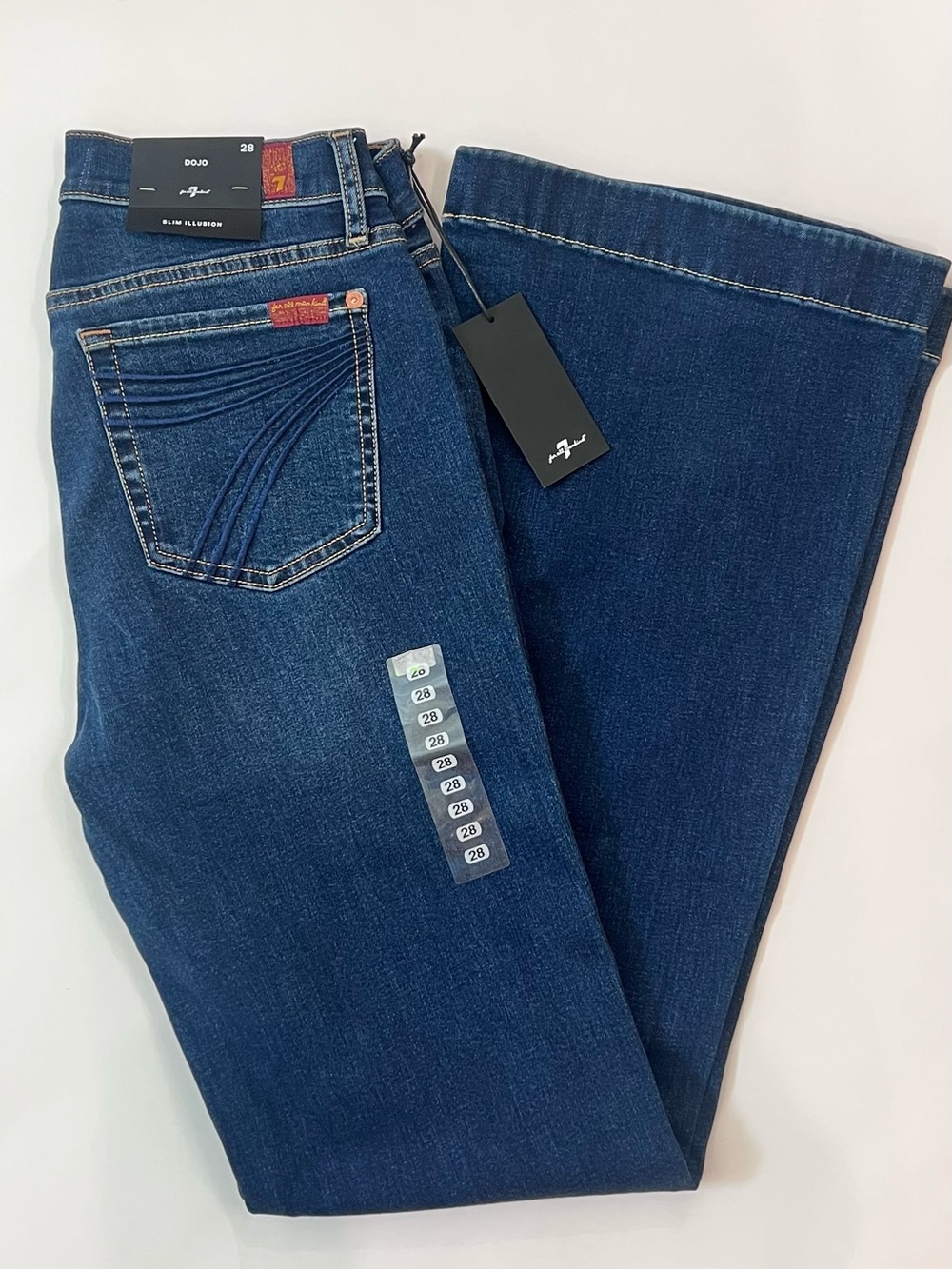 7 For all Mankind Dojo Dark Blue Women's Jeans Bootcut NWT